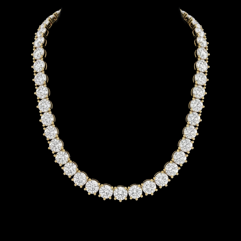 Three Prong 4mm Tennis Necklace