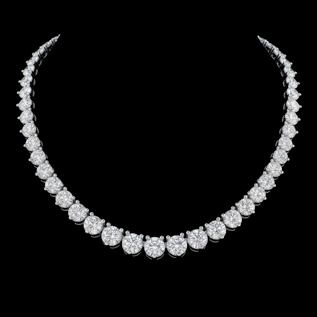 Three Prong 5mm Tennis Necklace