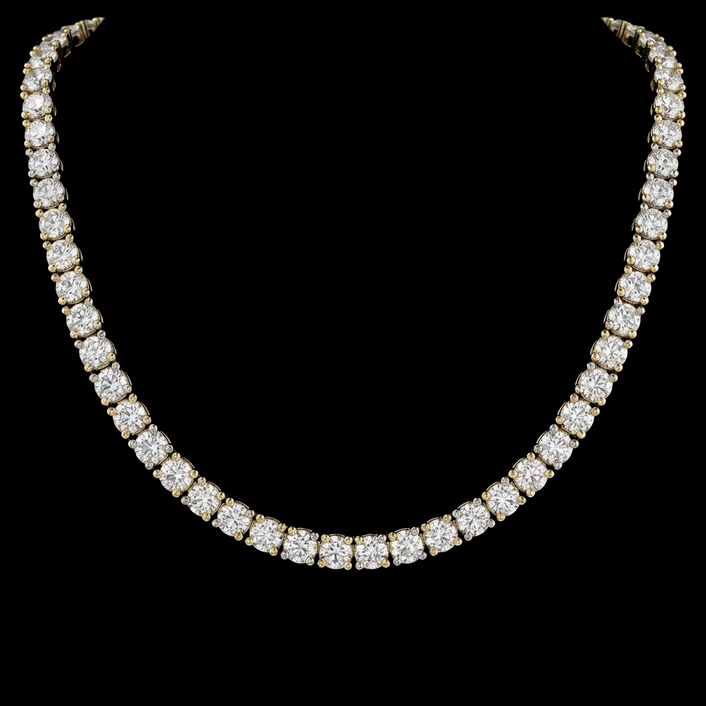 Two-Tone 2mm Tennis Necklace