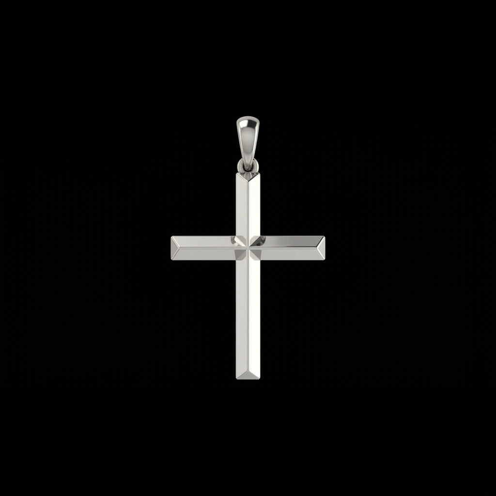 Beveled Cross Pendant