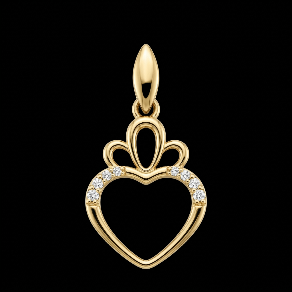 Crown Heart Pendant