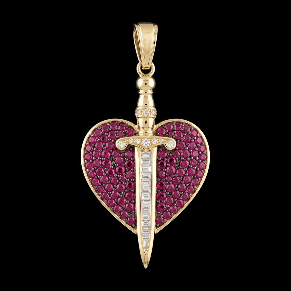 Dagger Through the Heart Pendant