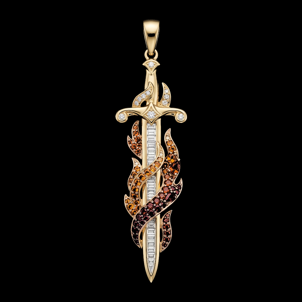 Flaming Sword Pendant
