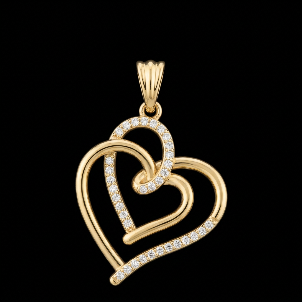 Interlocking Hearts Pendant
