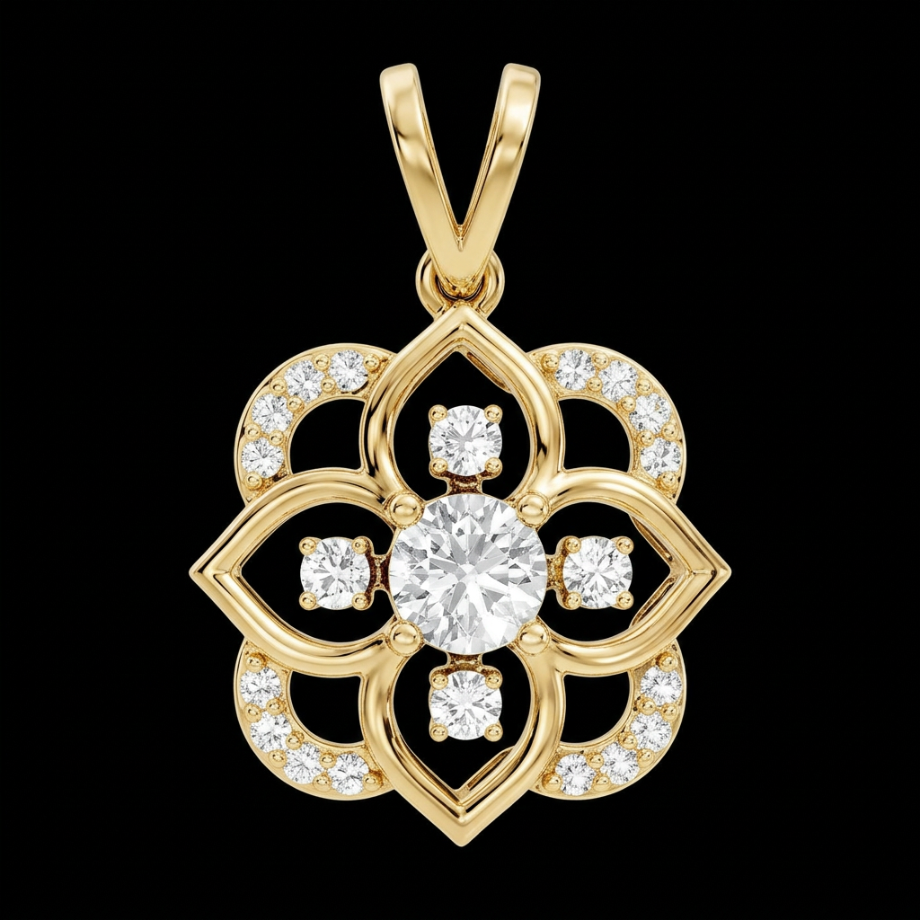 Lotus Halo Pendant