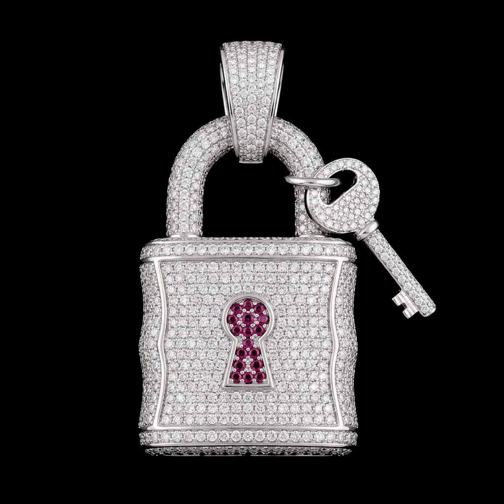 Padlock & Key Pendant