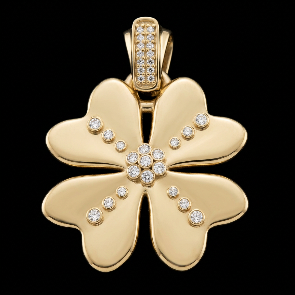 Pavé Clover Pendant