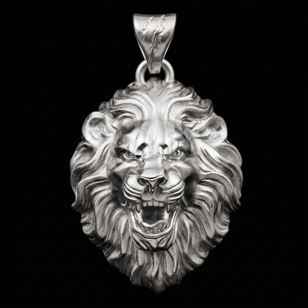 Roaring Lion Head Pendant