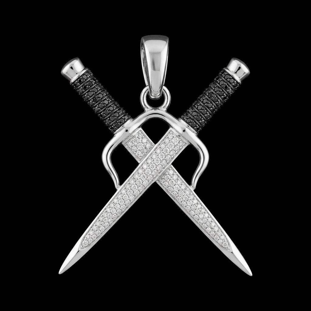 Crossed Sai Pendant
