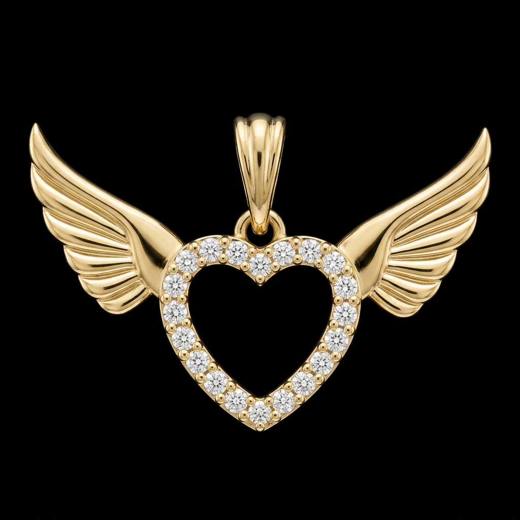 Winged Heart Pendant