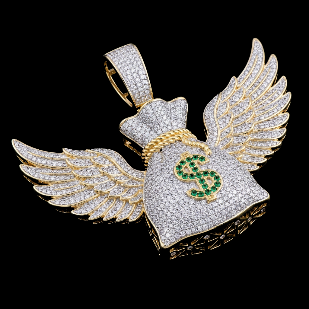Winged Money Bag Pendant