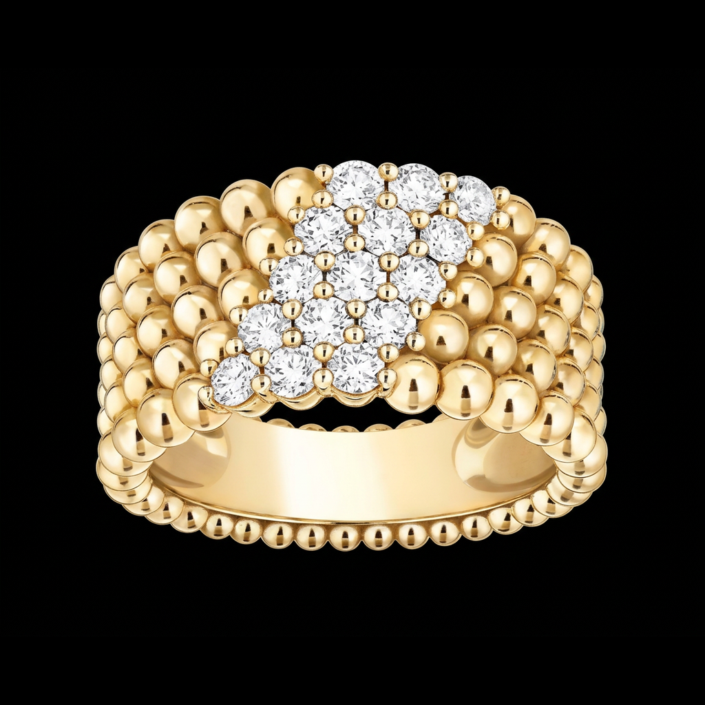 Beaded Cluster Ring