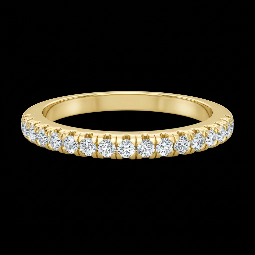 Dainty French Pavé Band