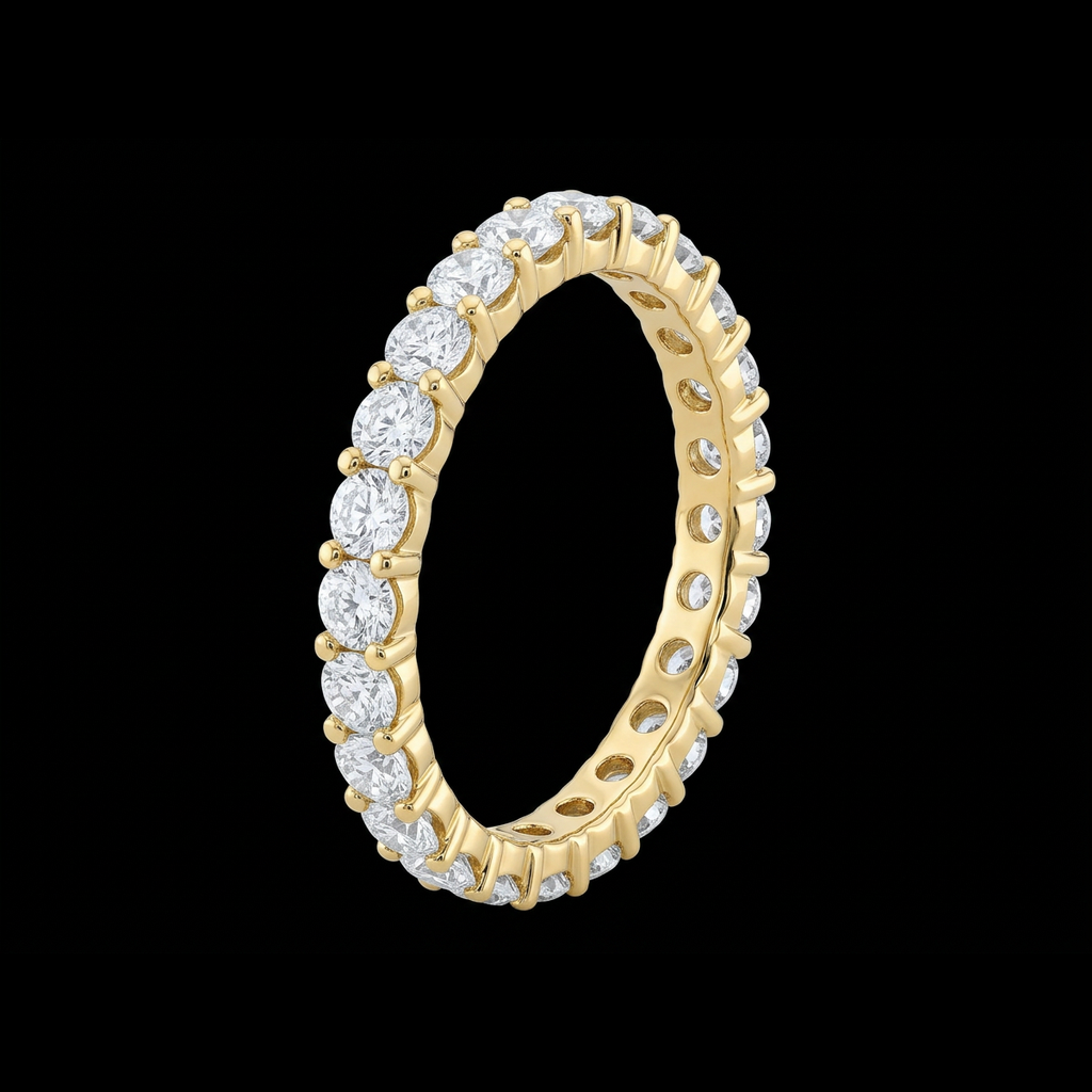 Dainty Round Half Eternity Band