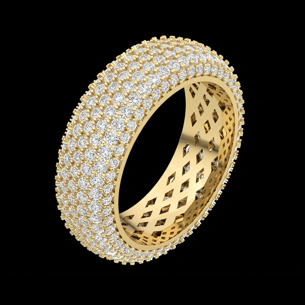 Five-Row Pavé Eternity Ring