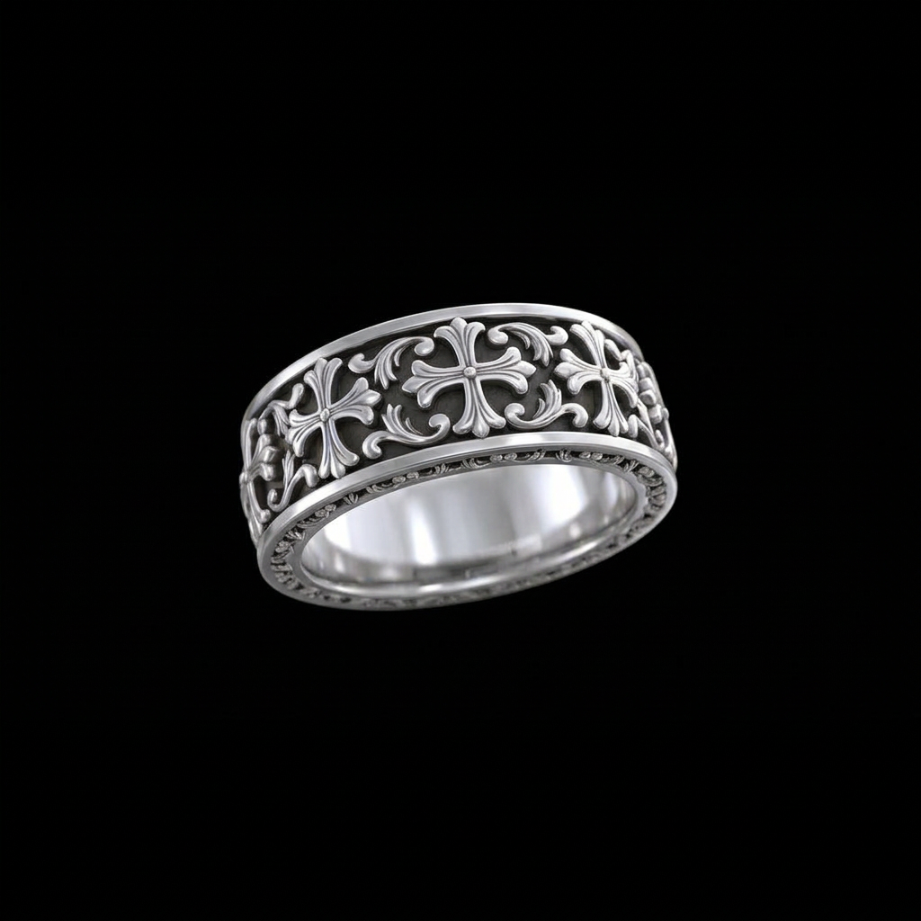 Gothic Fleur Cross Band