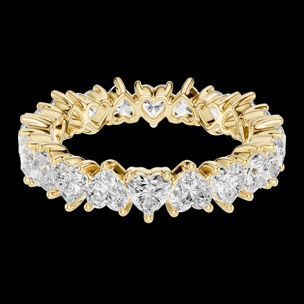 Heart Cut Eternity Band