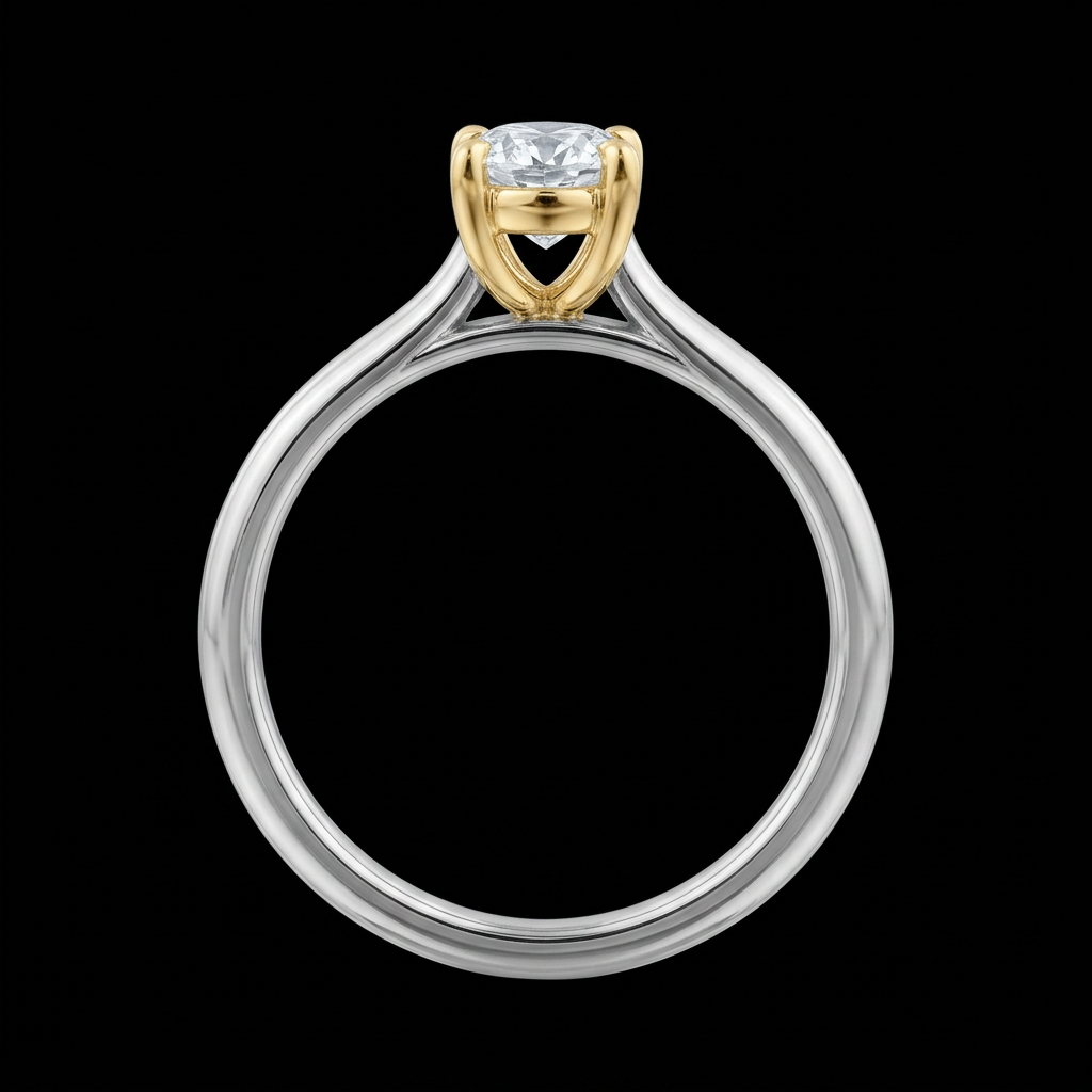 Hidden Halo Oval Engagement Ring