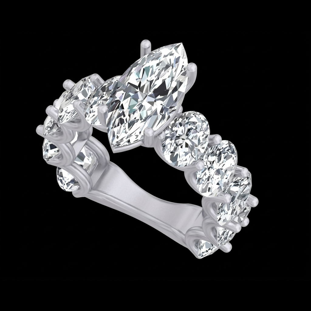 Marquise & Oval Statement Ring