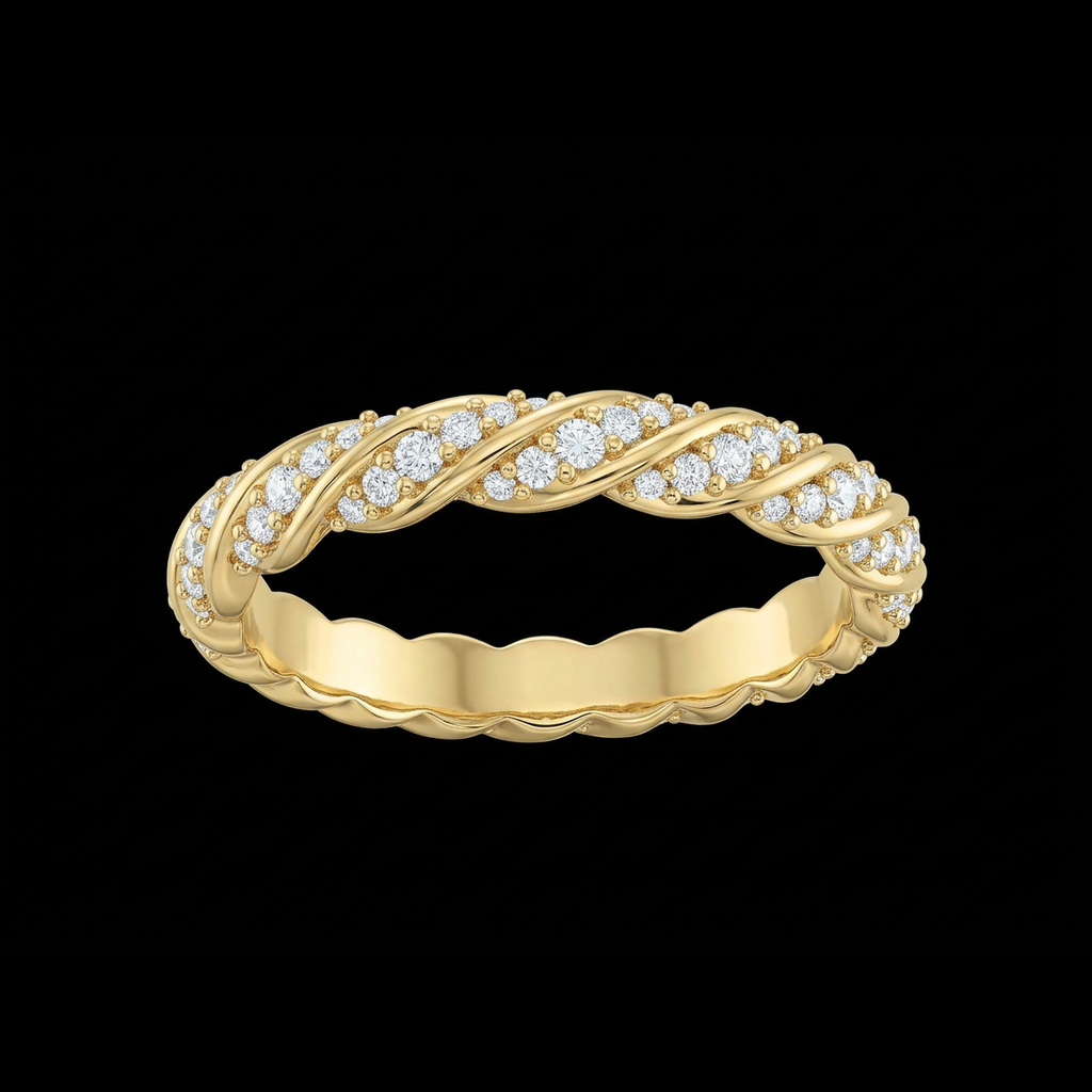 Olivia Twisted Pavé Band