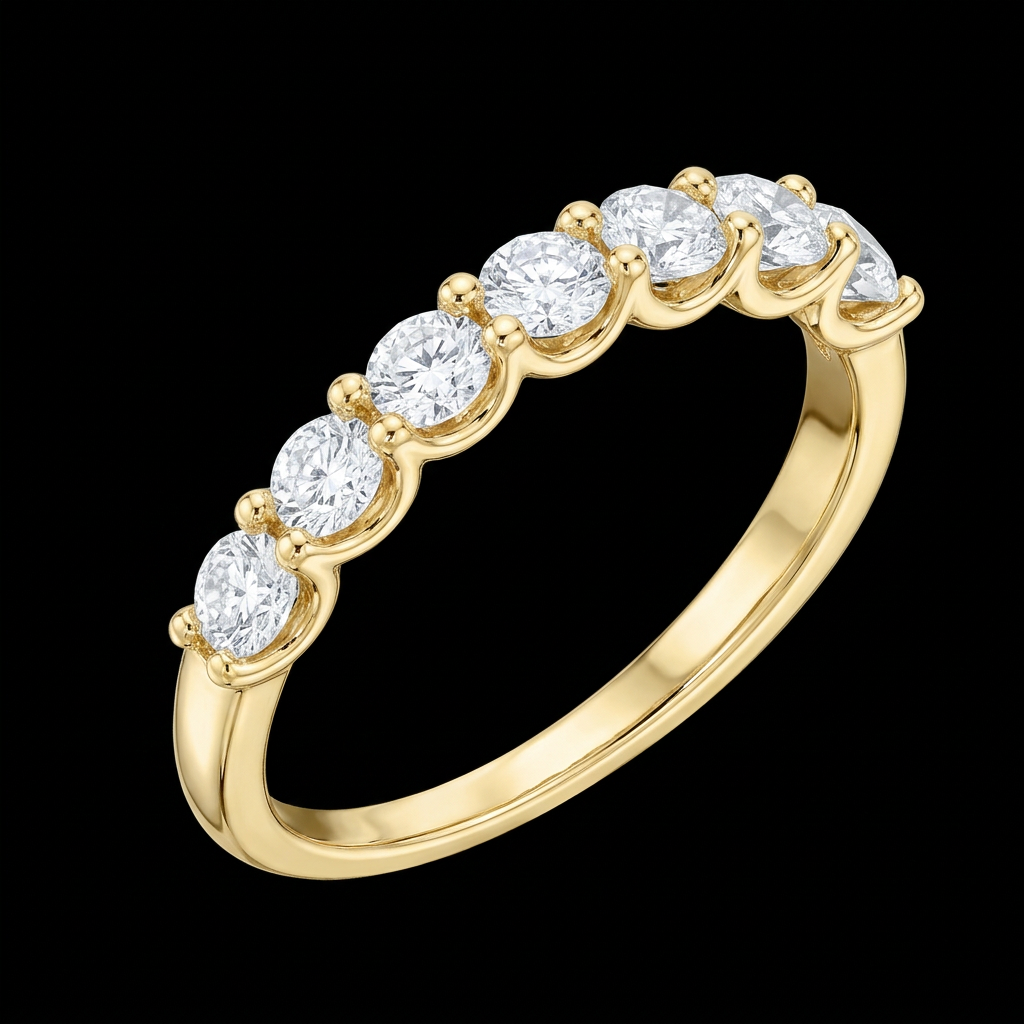 Oval Seven Stone Band