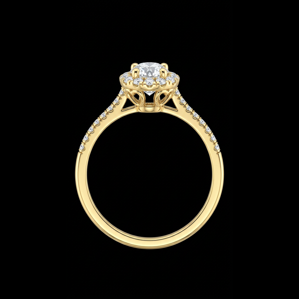 Petite Round Halo Ring