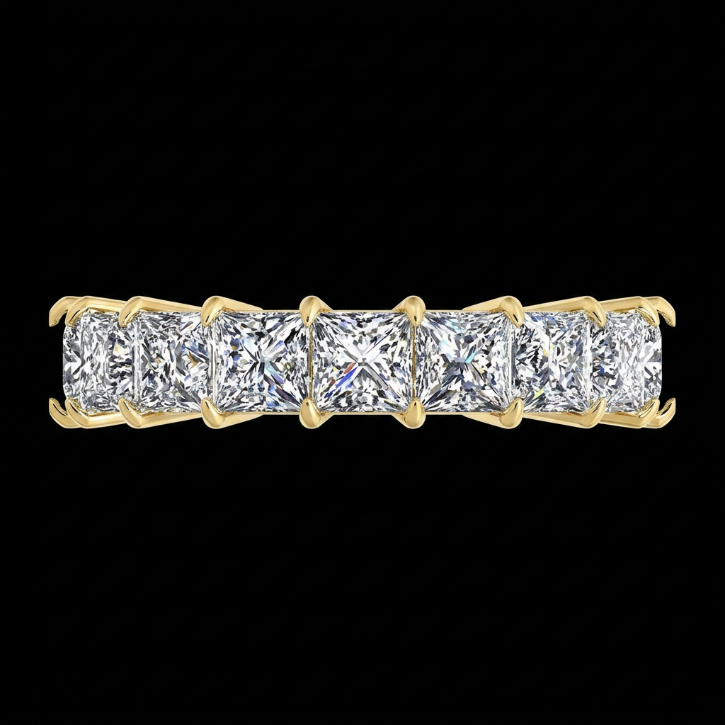 Princess Cut Diamond Band