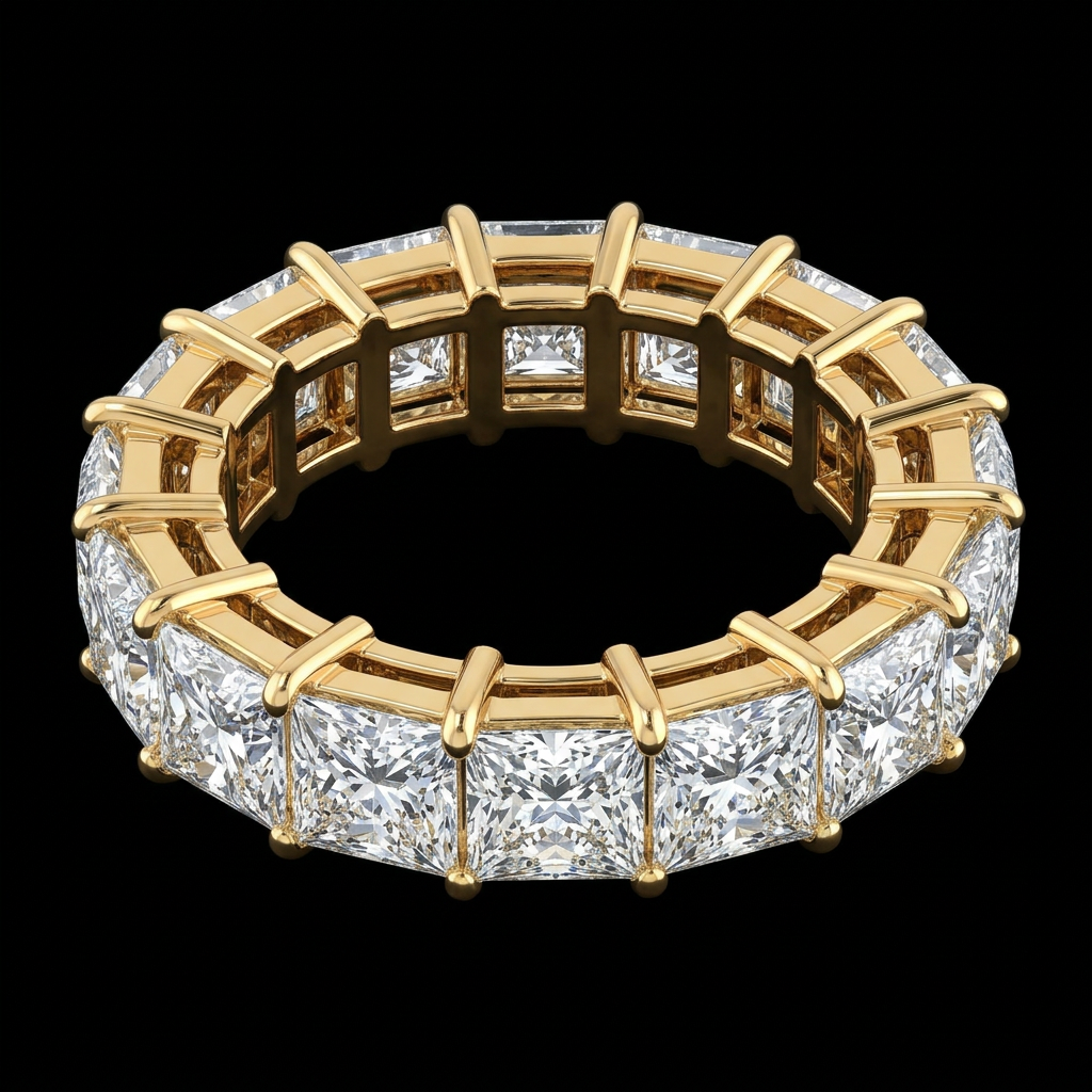 Princess Cut Eternity Band