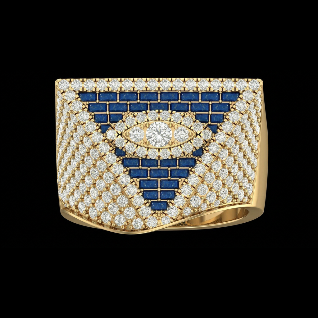 Pyramid Eye Ring