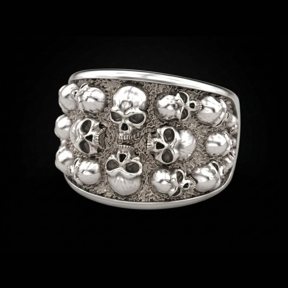 Skulls Band Ring