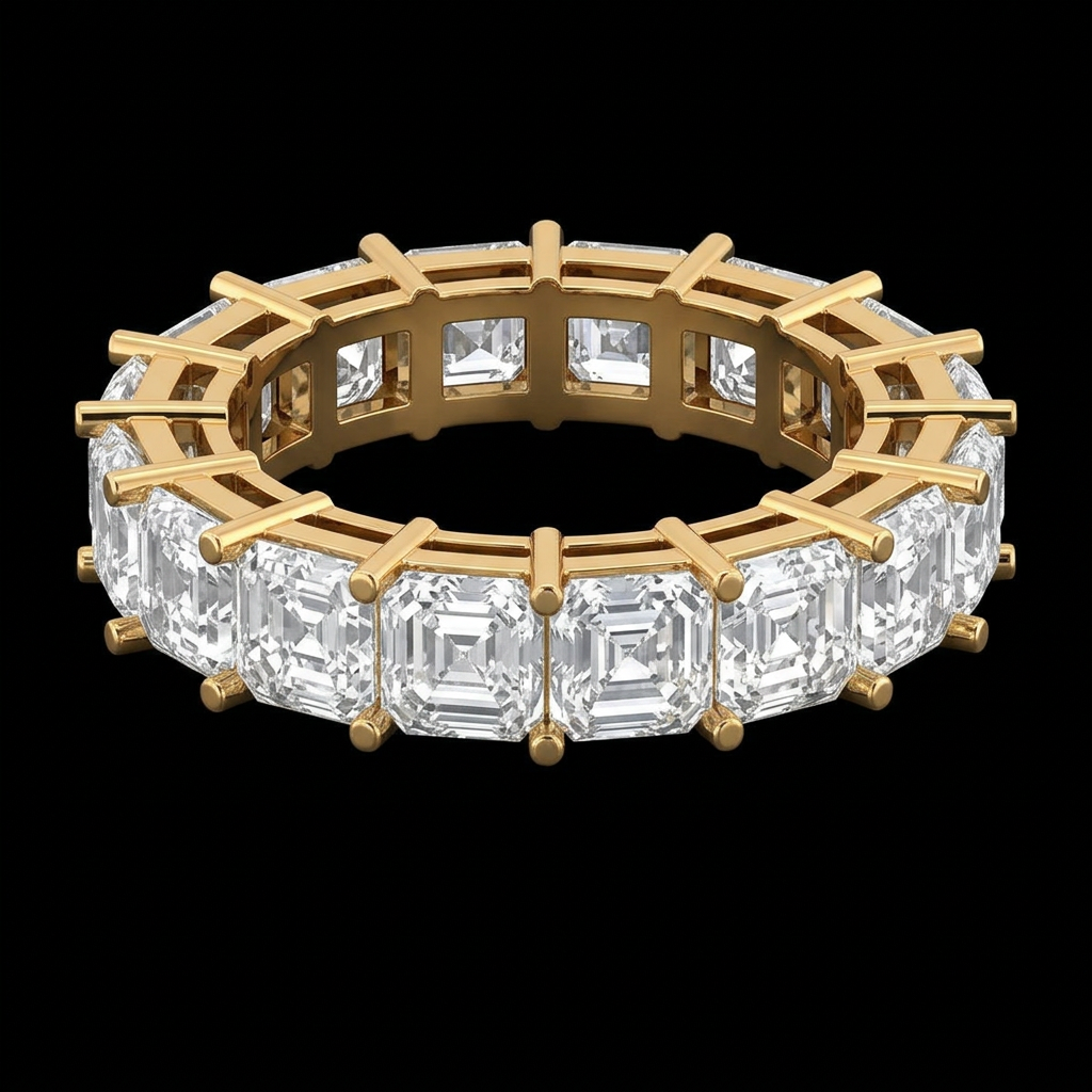 Statement Emerald Cut Eternity Band