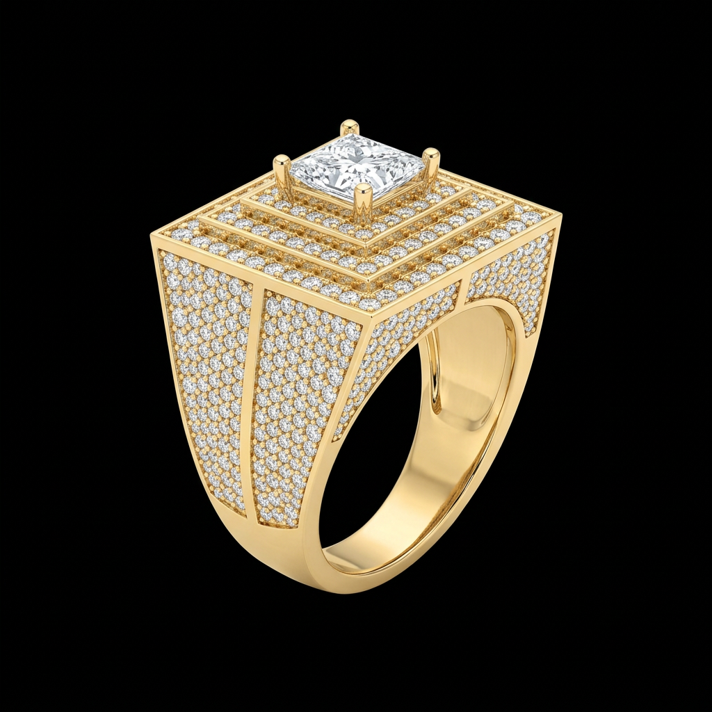 Stepped Pyramid Signet Ring