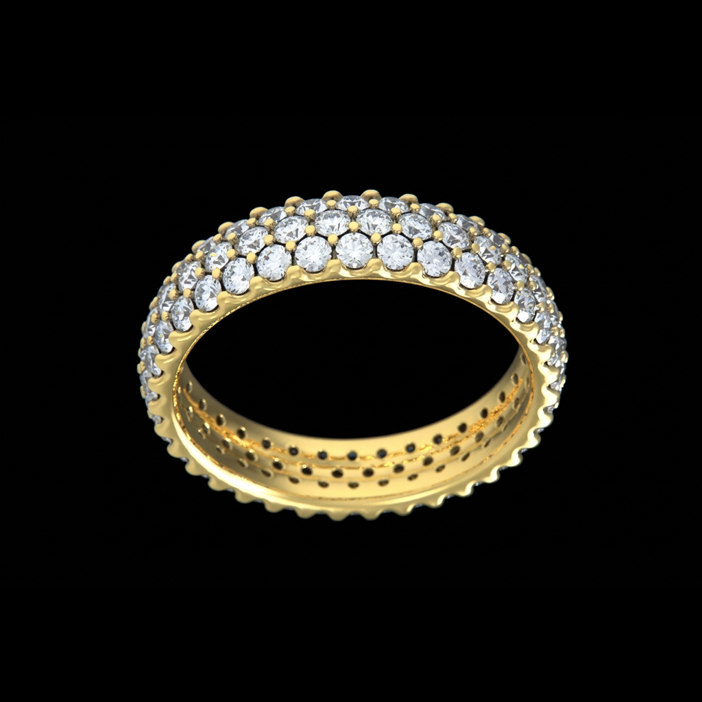 Three-Row Eternity Band