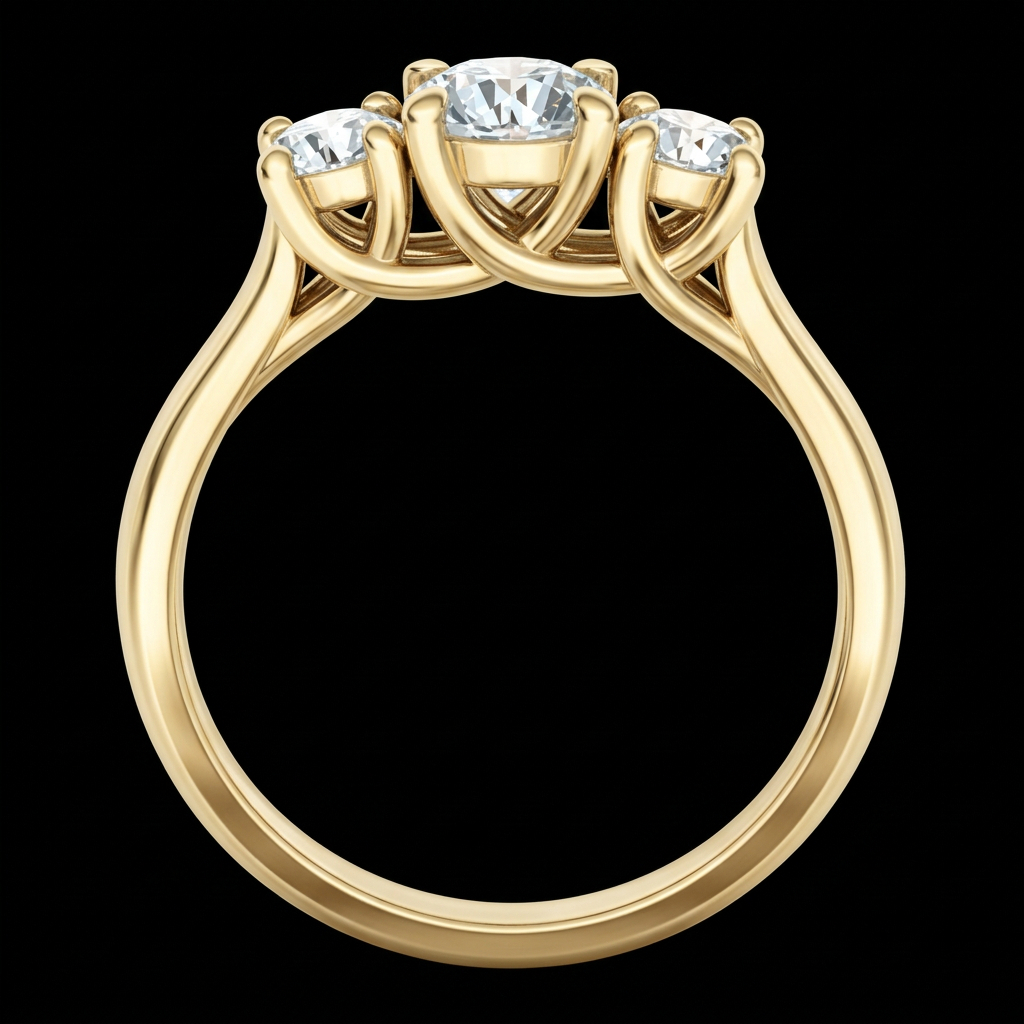 Trellis Three Stone Ring